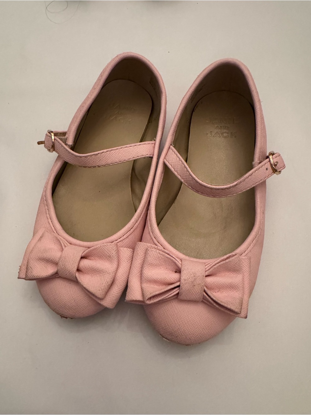 Janie & Jack Pink Bow Mary Jane Flats 10